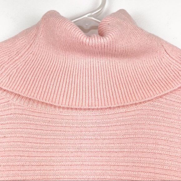 Philosophy Strawberry Pink Horizontal Knit Stripe Turtleneck Sweater - Picture 9 of 12
